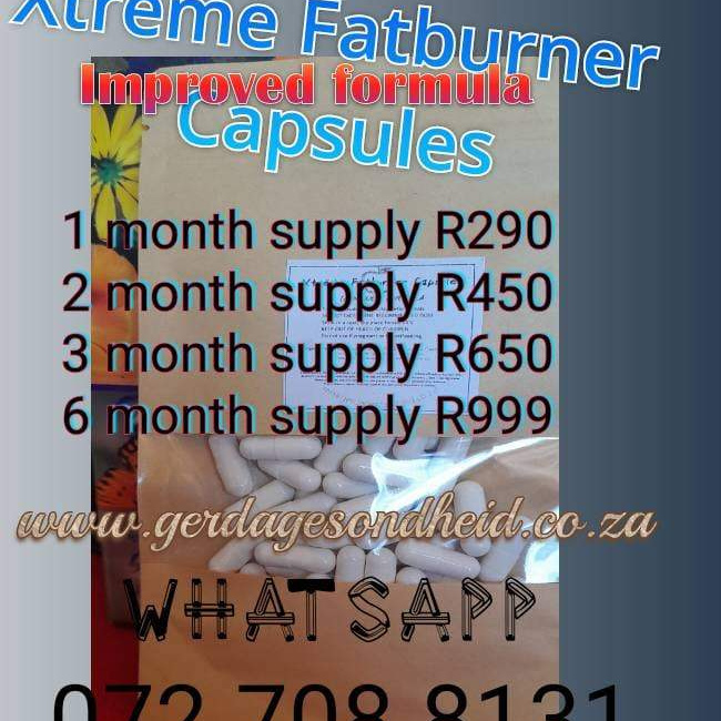 IMPROVED FORMULA Xtreme Fatburner Capsules - 2 capsules a day 2 month supply R450