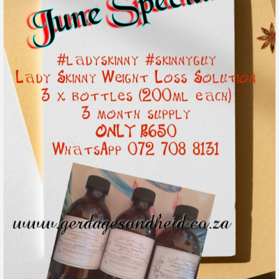 June Special R650 Lady Skinny / Skinny Guy Weight Loss Solution 3 x 200ml 